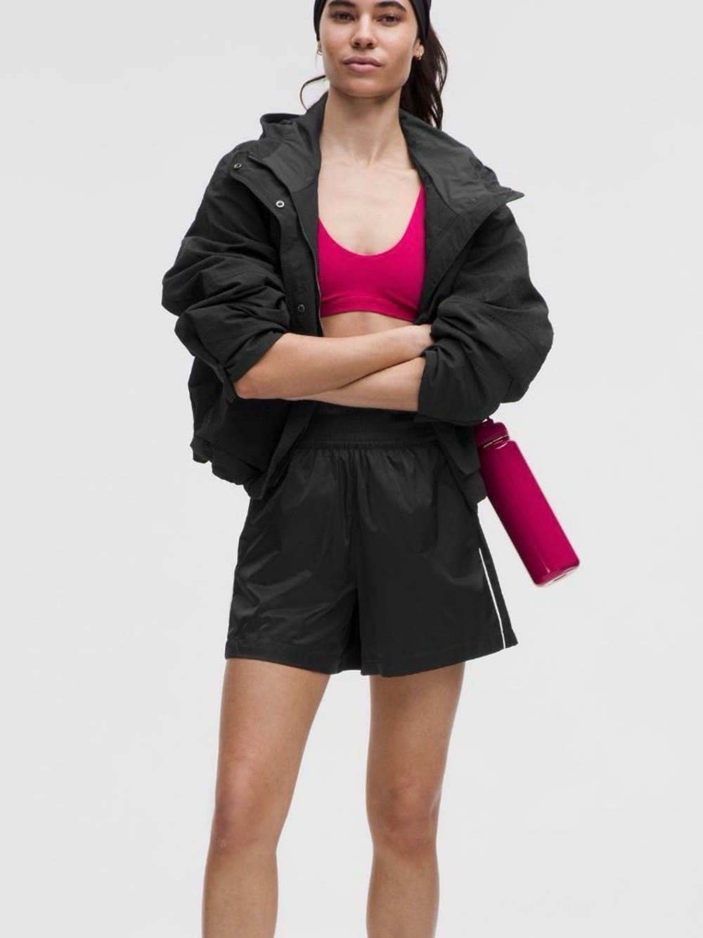 Lululemon Black Stretch Satin Nylon Super-High-RiseShort 5" Size Small - Picture 7 of 11